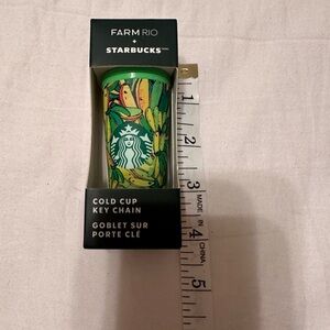 FARM Rio x Starbucks Banana Print Cold Cup Key Chain